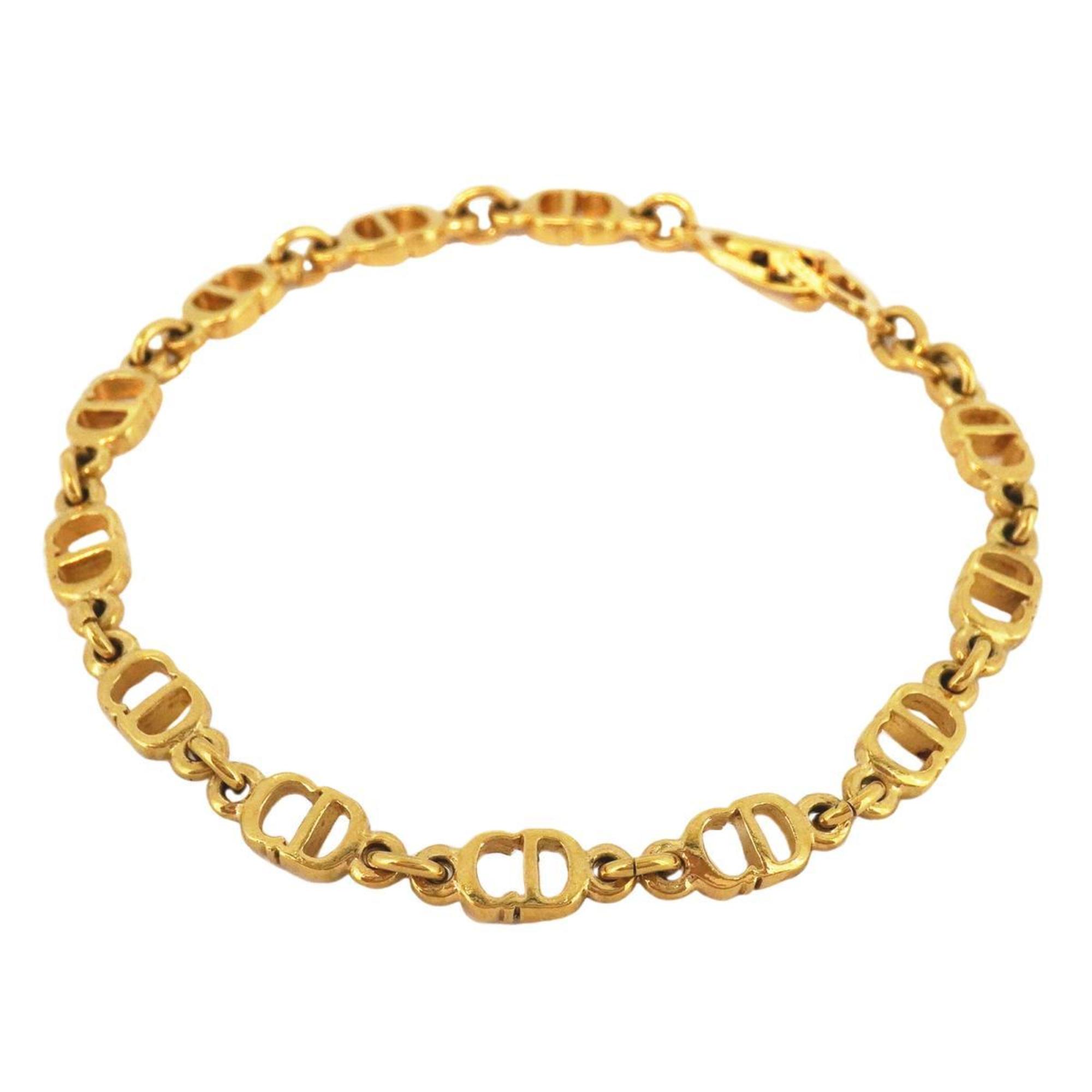 Christian Dior Bracelet CD GP Plated Gold Women's