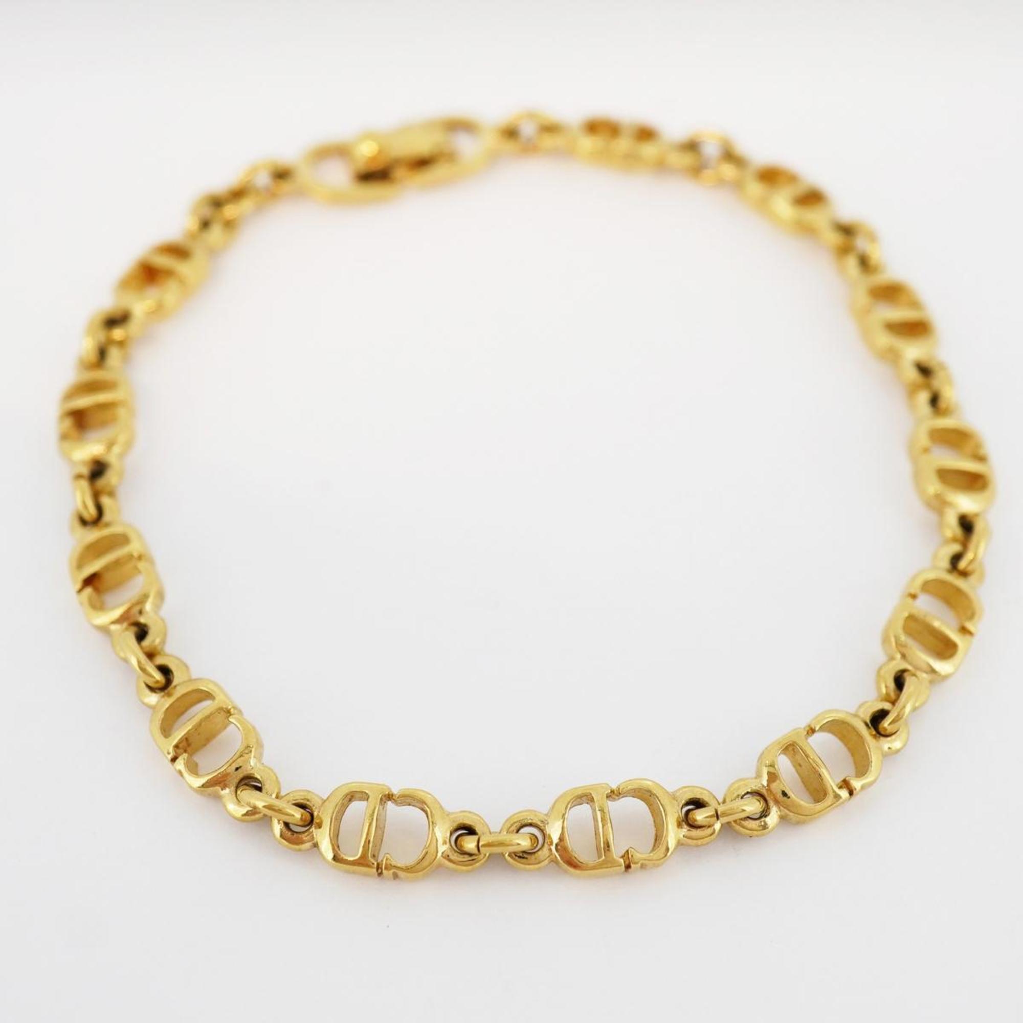 Christian Dior Bracelet CD GP Plated Gold Women's