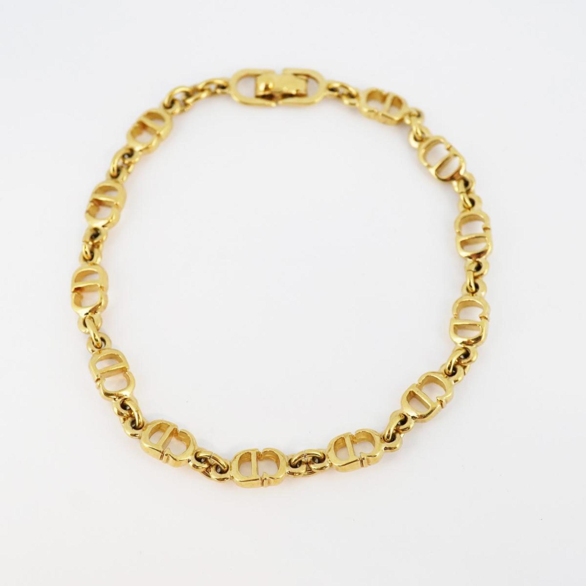 Christian Dior Bracelet CD GP Plated Gold Women's