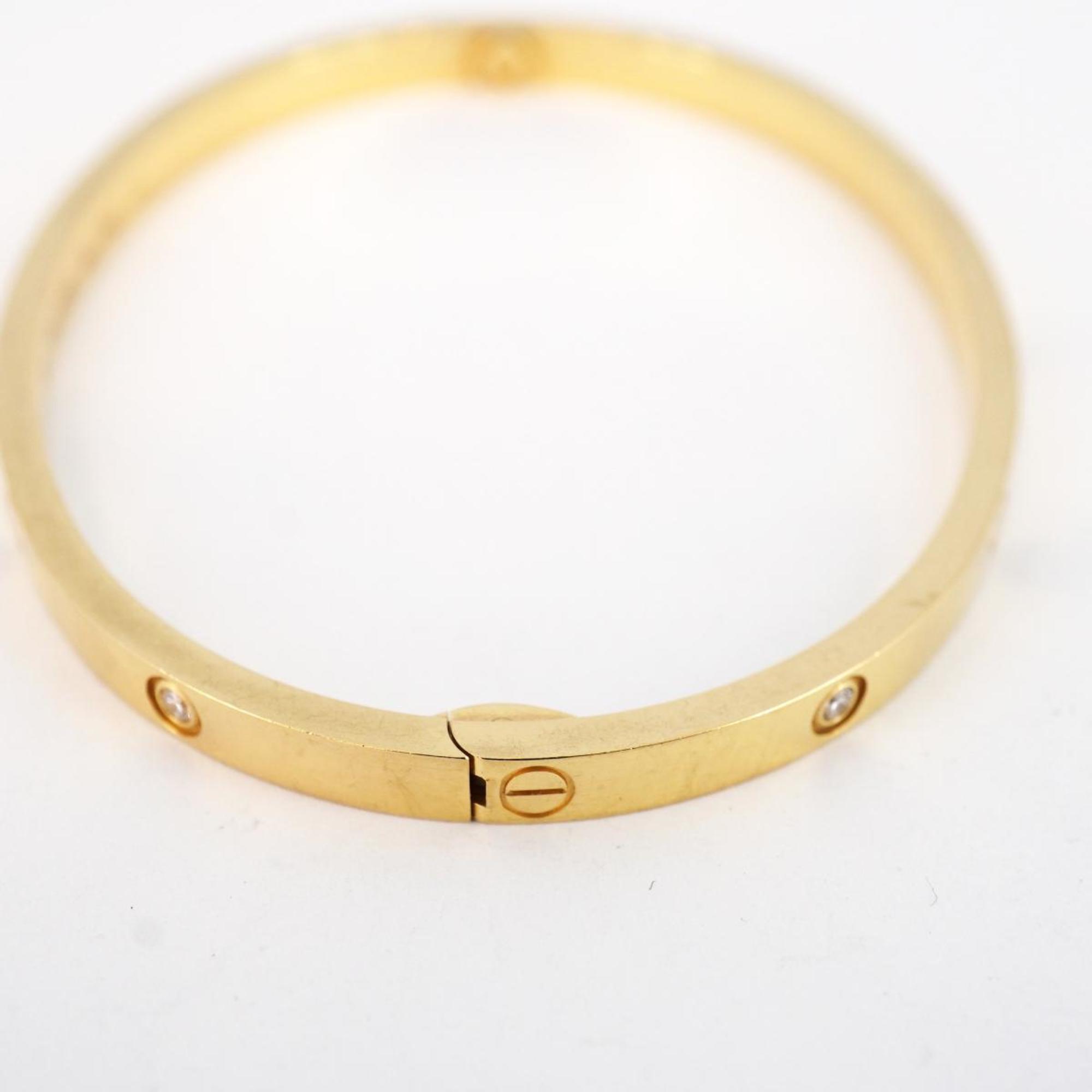 Cartier Bracelet Full Diamond Love K18YG Yellow Gold Ladies