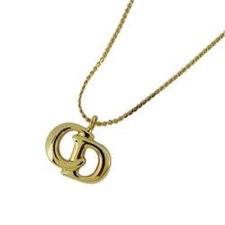 Christian Dior Necklace CD GP Plated Gold Women's