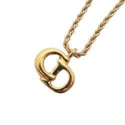 Christian Dior Necklace CD GP Plated Gold Women's