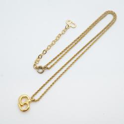 Christian Dior Necklace CD GP Plated Gold Women's