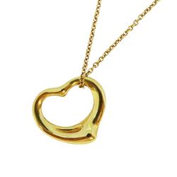 Tiffany Necklace Heart K18YG Yellow Gold Women's