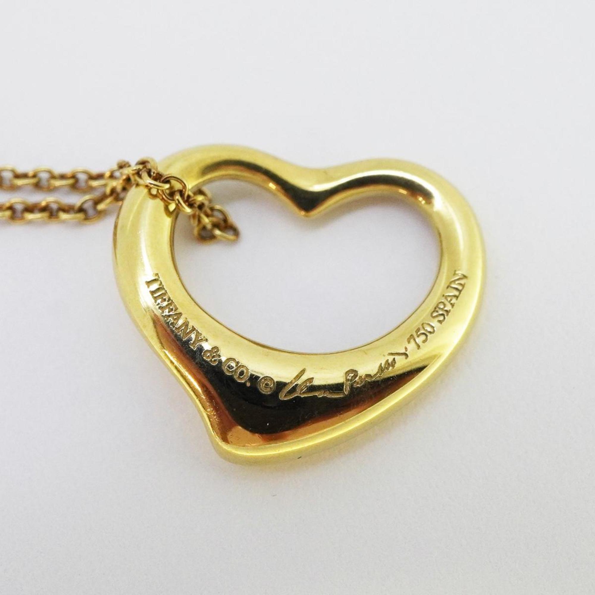 Tiffany Necklace Heart K18YG Yellow Gold Women's