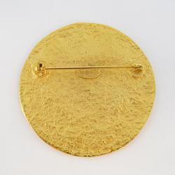 Chanel Brooch Coco Mark Circle GP Plated Gold 95A Women's