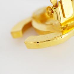 Chanel Earrings Turn Lock GP Plated Gold 95A Women's