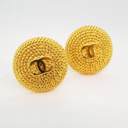 Chanel Earrings Coco Mark Circle GP Plated Gold 96P Women's