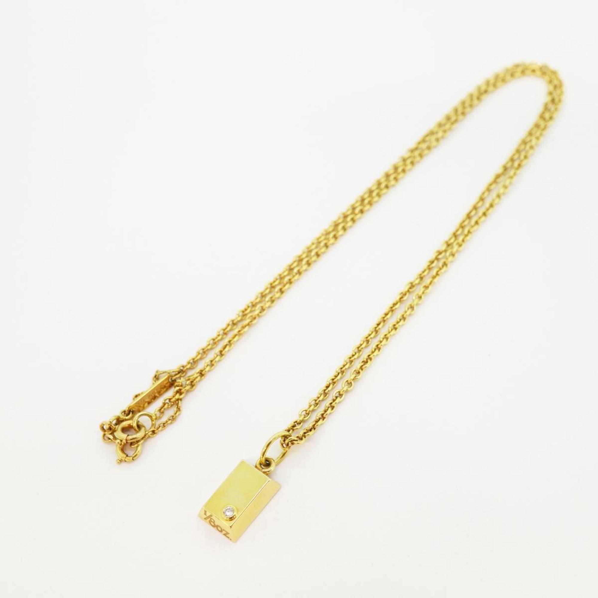 Cartier Necklace Ingot 1PD Diamond K18YG Yellow Gold Women's