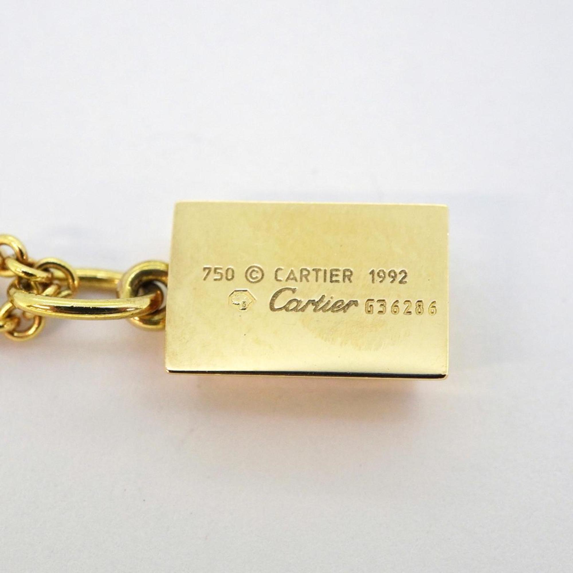 Cartier Necklace Ingot 1PD Diamond K18YG Yellow Gold Women's