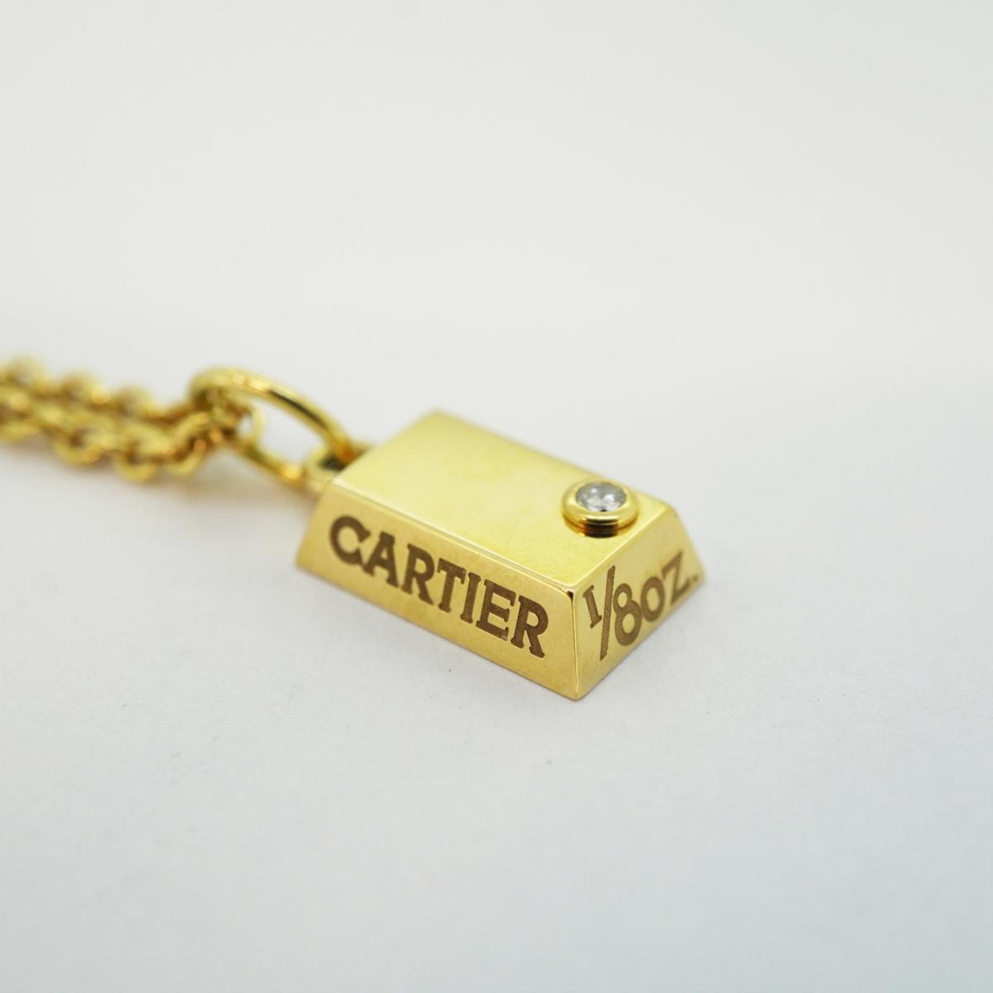 Cartier Necklace Ingot 1PD Diamond K18YG Yellow Gold Women's