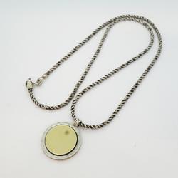 Tiffany Necklace Coin Motif K18YG Yellow Gold 925 Silver Women's