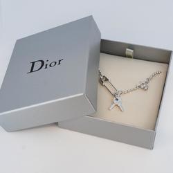 Christian Dior Bracelet CD Star Key Pin Motif Metal Silver Women's