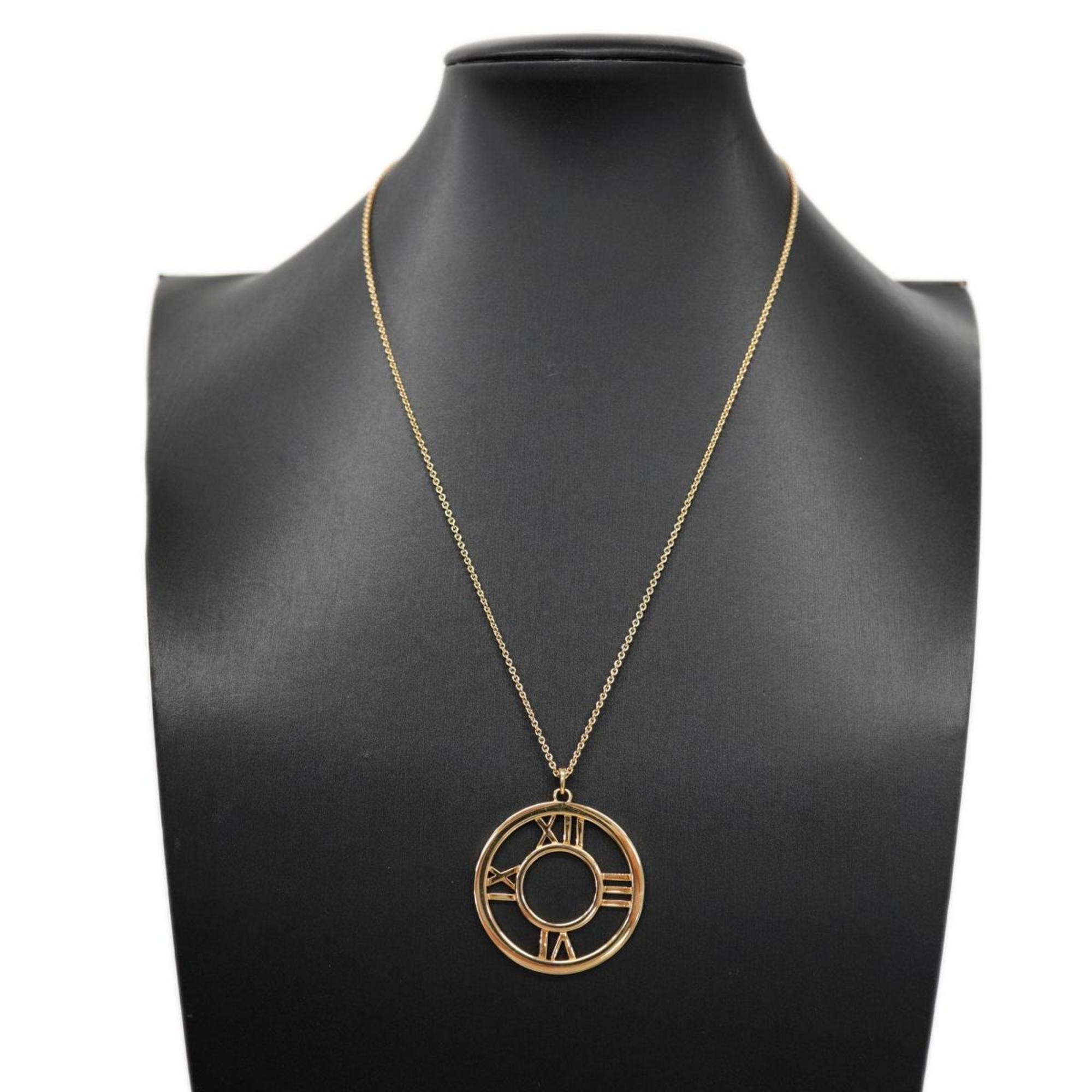 Tiffany Necklace Atlas Circle K18YG Yellow Gold Women's