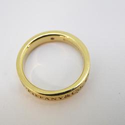 Tiffany ring flat band 3PD diamond K18YG yellow gold ladies