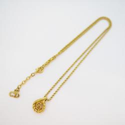 Christian Dior Necklace CD GP Plated Gold Women's