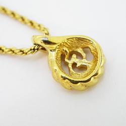 Christian Dior Necklace CD GP Plated Gold Women's