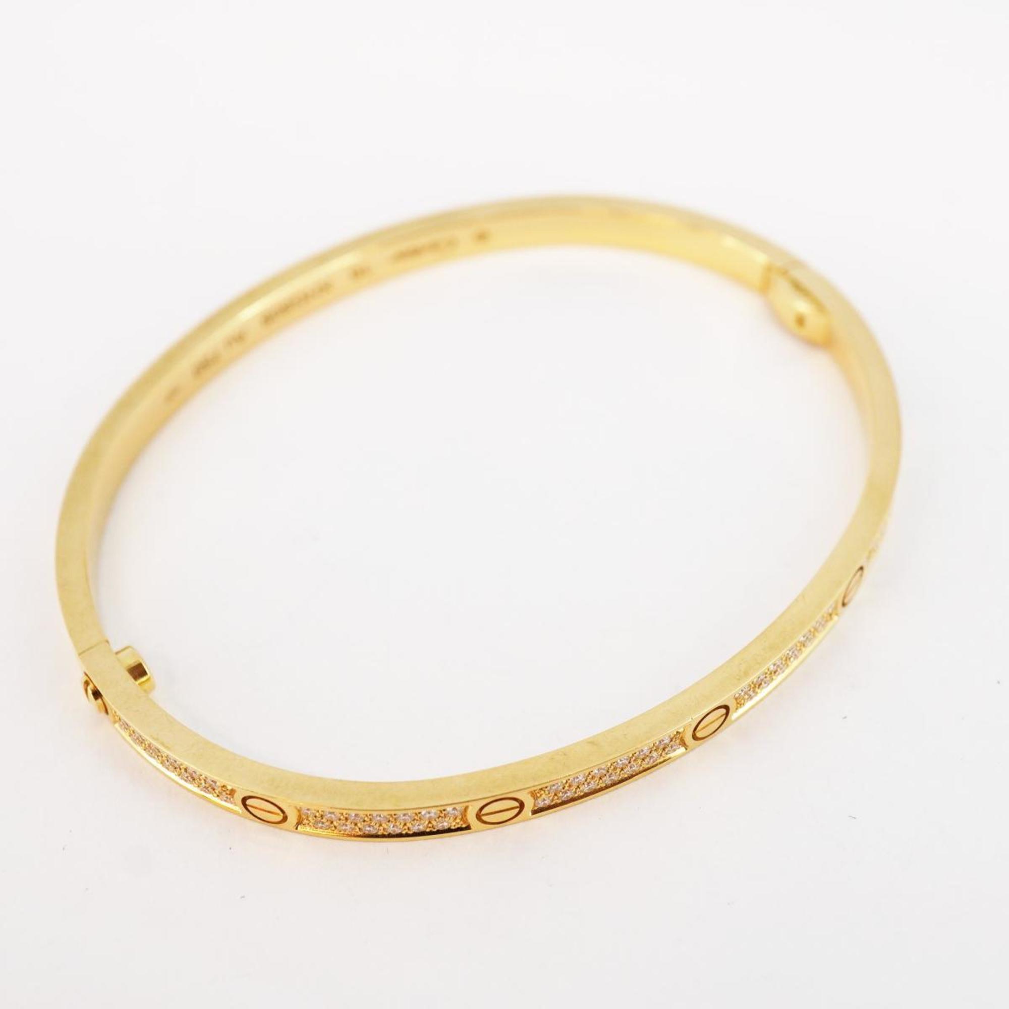 Cartier Bracelet Pavé Love Diamond K18YG Yellow Gold Women's