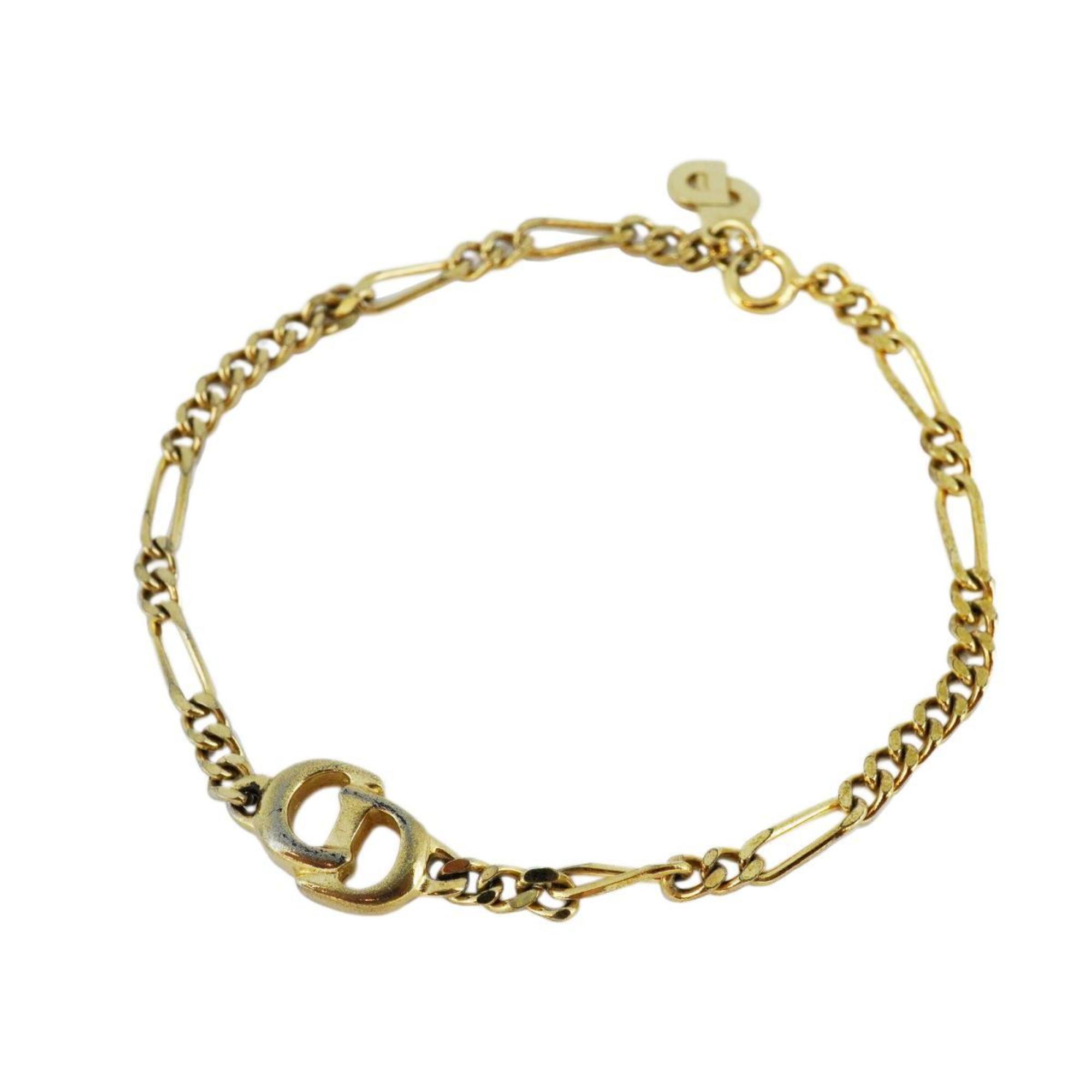 Christian Dior Bracelet CD GP Plated Gold Women's