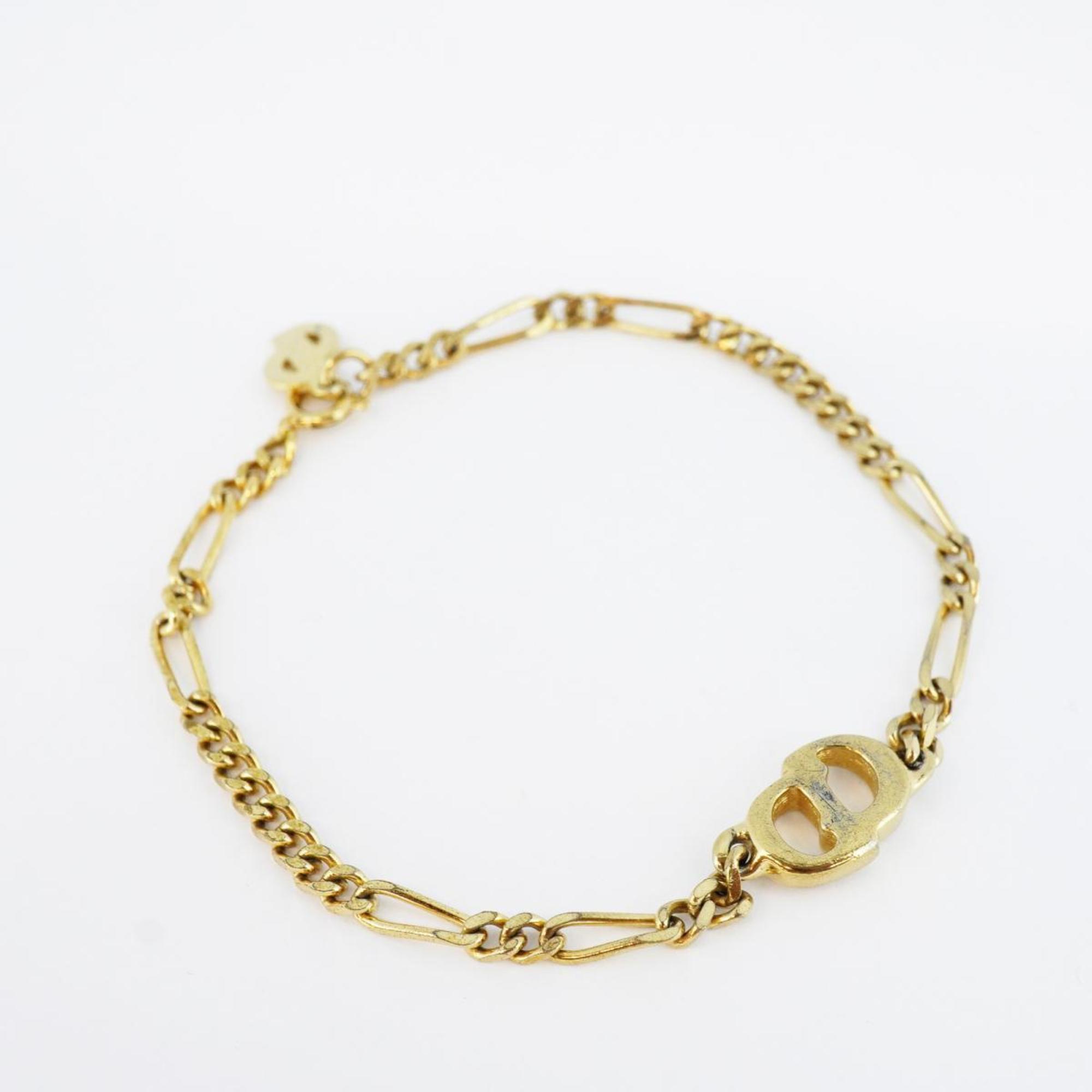 Christian Dior Bracelet CD GP Plated Gold Women's