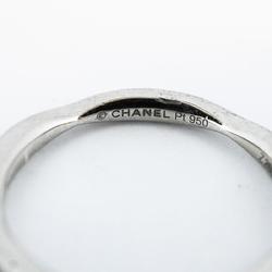 Chanel Ring Camellia Half Eternity Diamond Pt950 Platinum Women's