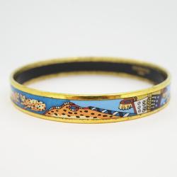 Hermes Bangle, Enamel PM, GP Plated, Cloisonne, Gold, Multicolor, Women's