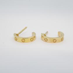 Cartier Love Hoop Earrings K18YG Yellow Gold Ladies