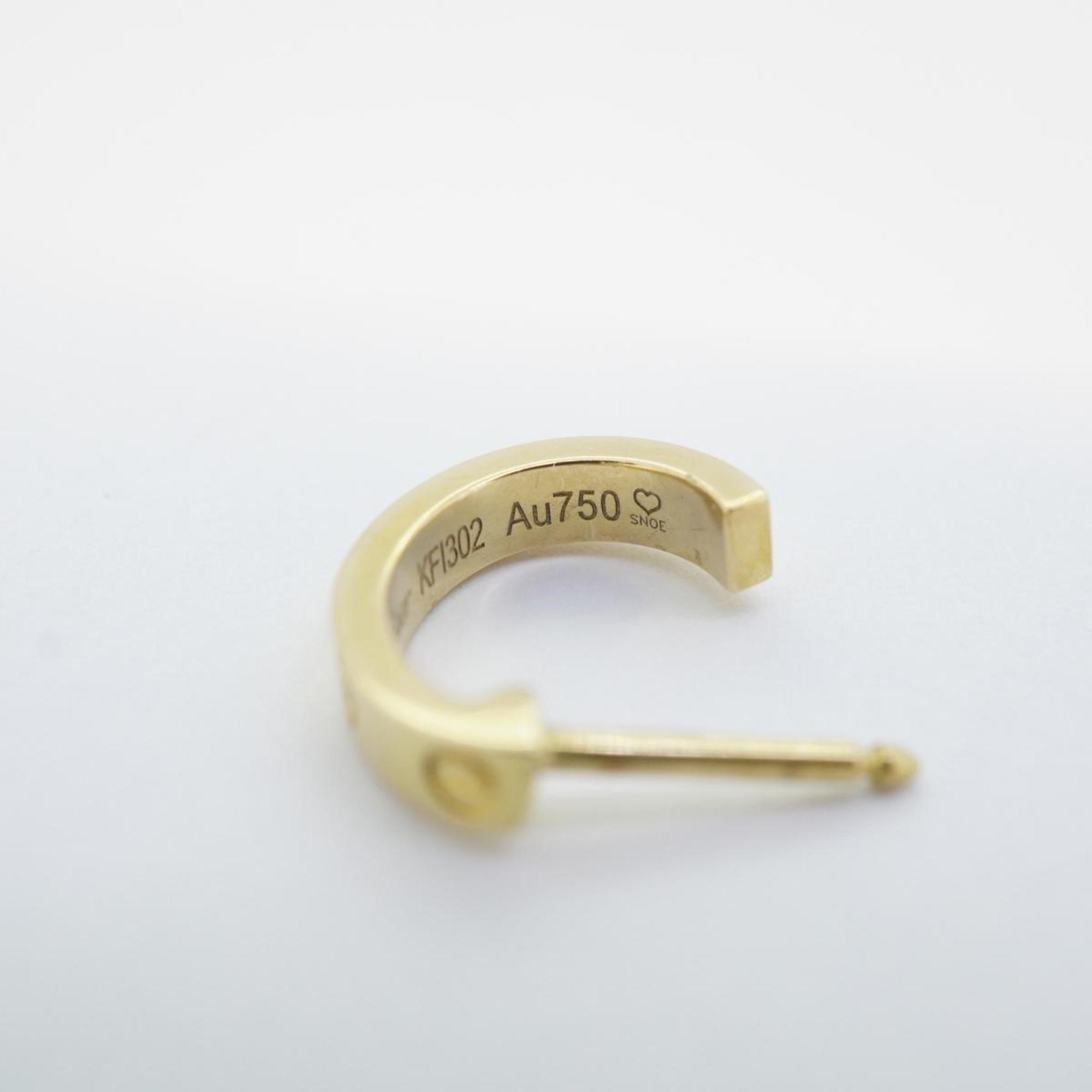 Cartier Love Hoop Earrings K18YG Yellow Gold Ladies