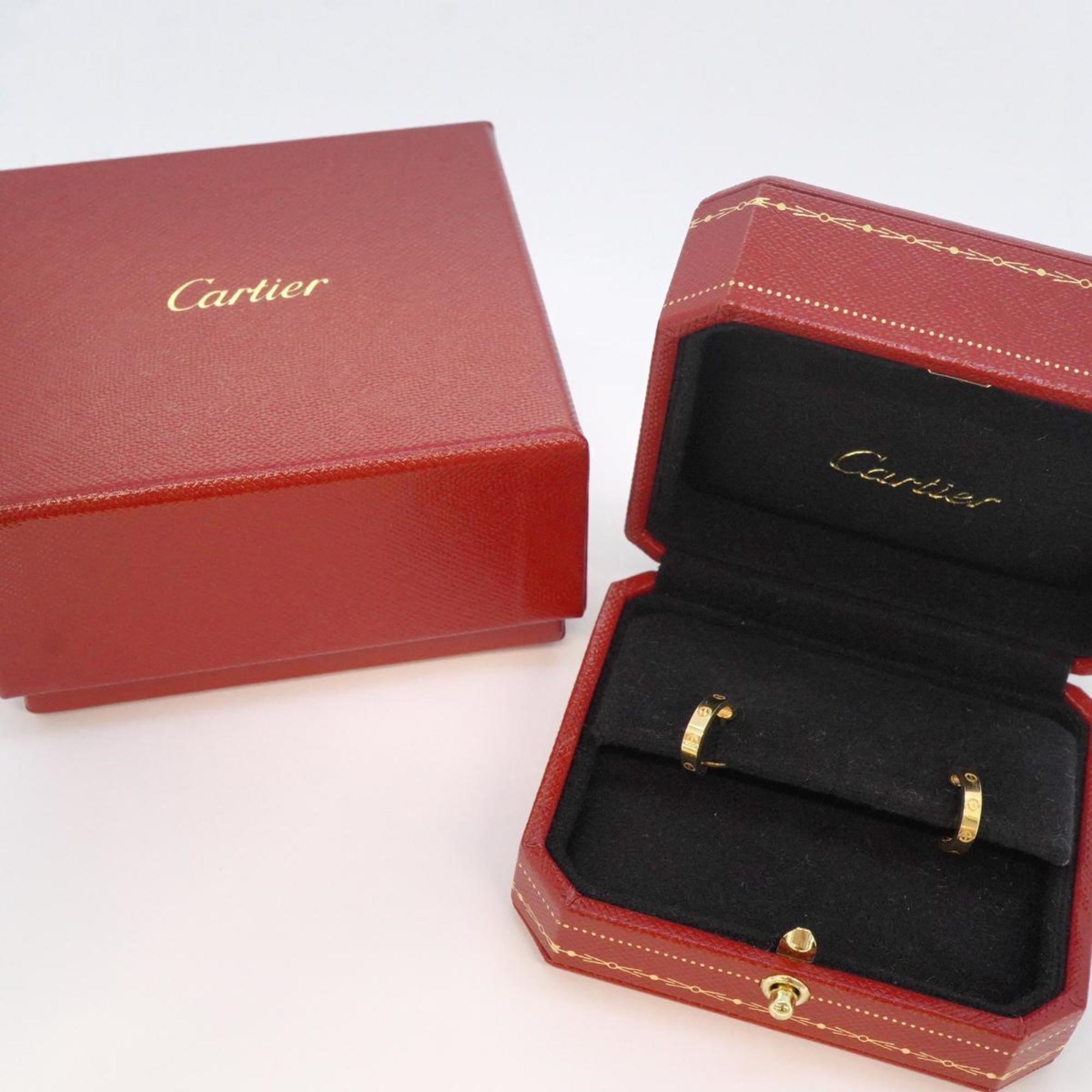 Cartier Love Hoop Earrings K18YG Yellow Gold Ladies