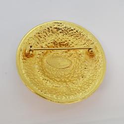 Chanel Brooch Circle GP Plated Gold Ladies