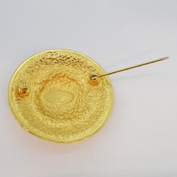 Chanel Brooch Circle GP Plated Gold Ladies