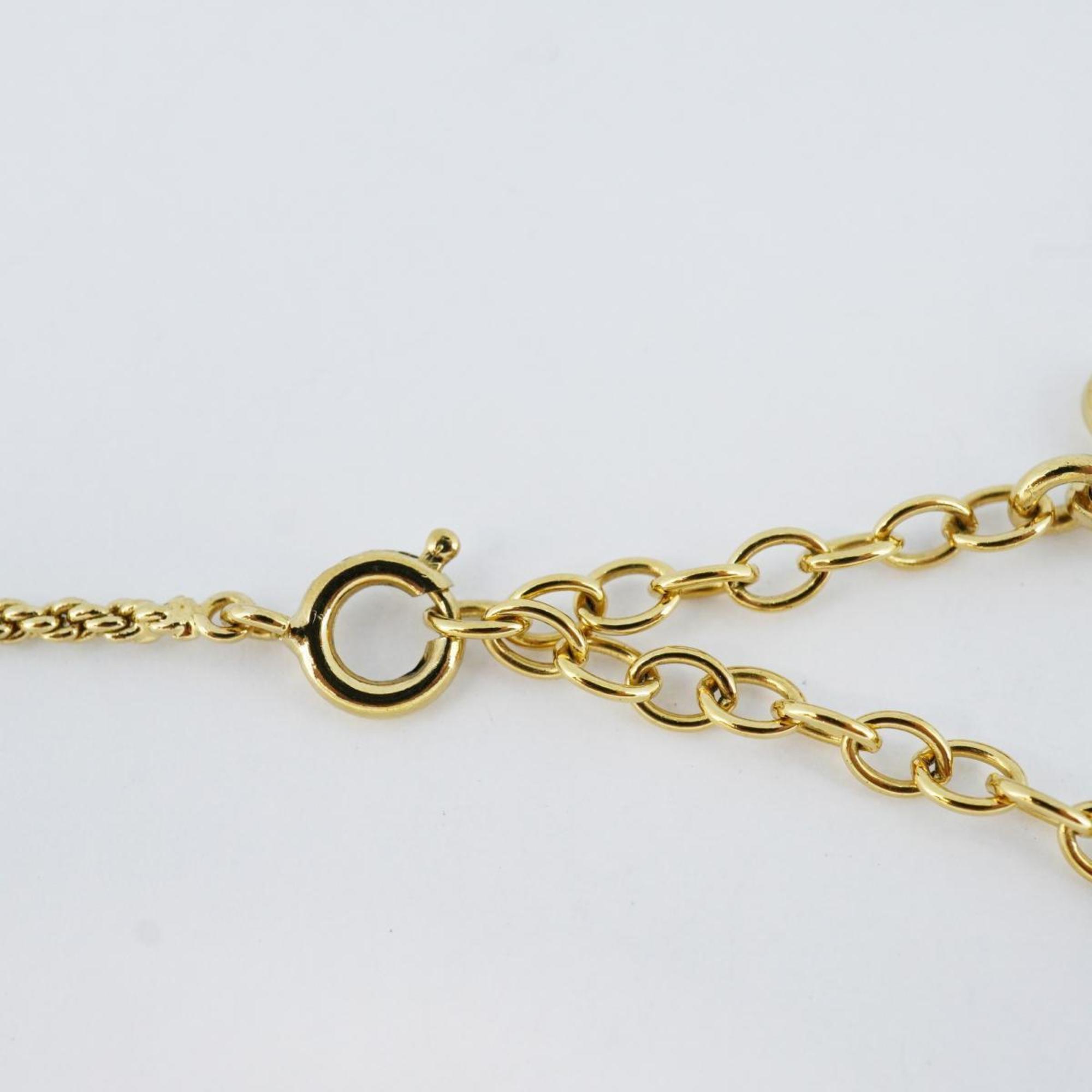 Christian Dior Necklace CD GP Plated Gold Women's