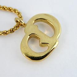 Christian Dior Necklace CD GP Plated Gold Women's