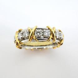 Tiffany Ring Jean Schlumberger 16PD Diamond K18YG Yellow Gold Pt950 Platinum Women's