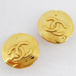 Chanel Earrings Coco Mark Circle GP Plated Gold 93P Women's