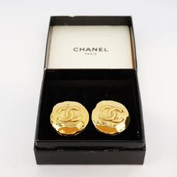 Chanel Earrings Coco Mark Circle GP Plated Gold 93P Women's