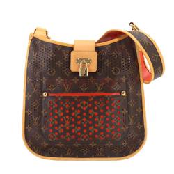 Louis Vuitton LOUIS VUITTON Monogram Perforated Musette Shoulder Bag Orange M95174