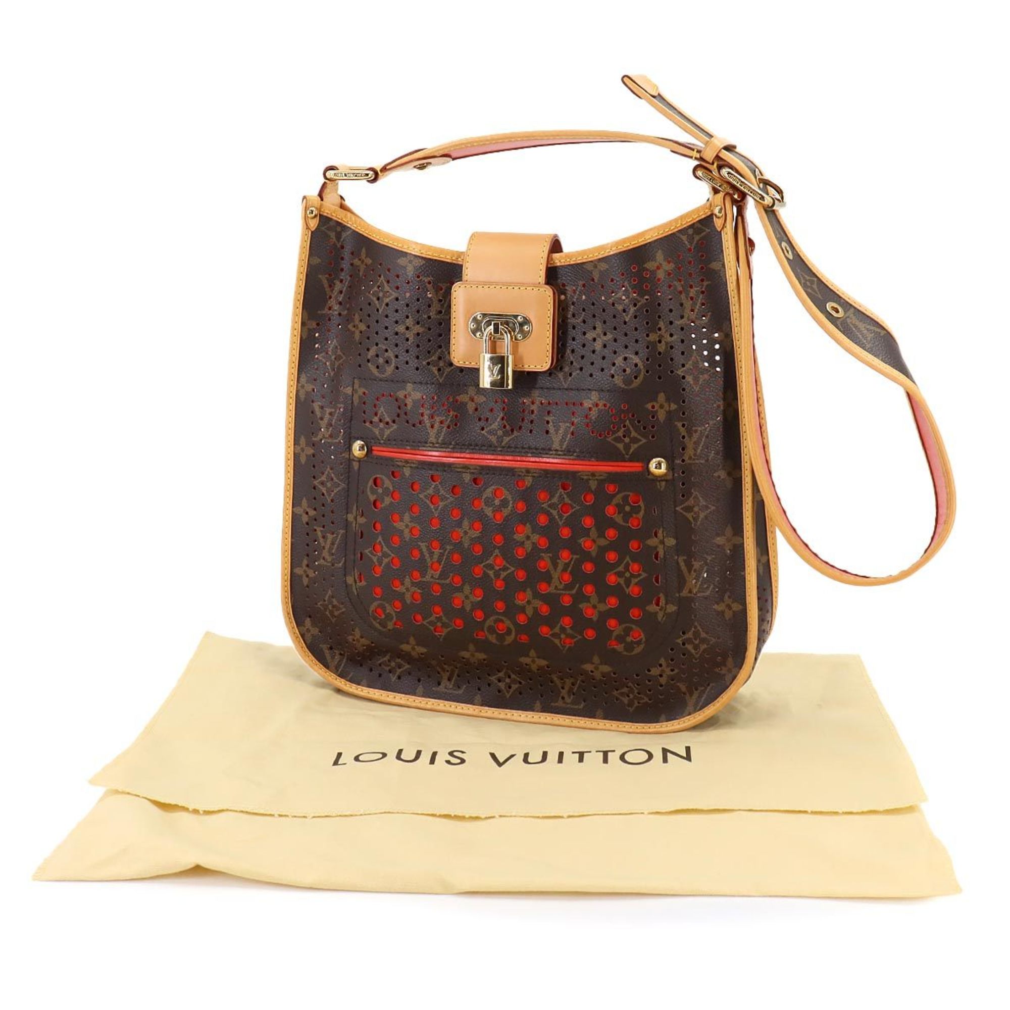 Louis Vuitton LOUIS VUITTON Monogram Perforated Musette Shoulder Bag Orange M95174