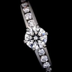 Tiffany & Co. Solitaire Diamond 0.35ct F VS1 3EX Ring Pt Platinum