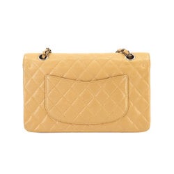 CHANEL Matelasse 25 Chain Shoulder Bag Caviar Skin Beige A01112 Silver Metal Fittings Coco Mark