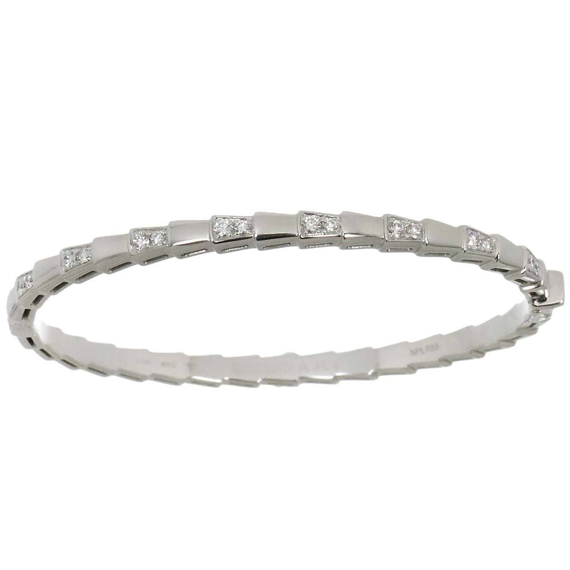 BVLGARI Serpenti Viper Diamond Bracelet M K18 WG White Gold 750