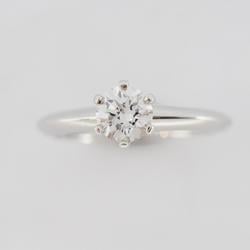 Tiffany Ring Solitaire 1PD Diamond Pt950 Platinum 0.34ct Ladies