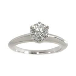 Tiffany & Co. Solitaire Diamond 0.74ct E VS1 EX Ring Pt Platinum