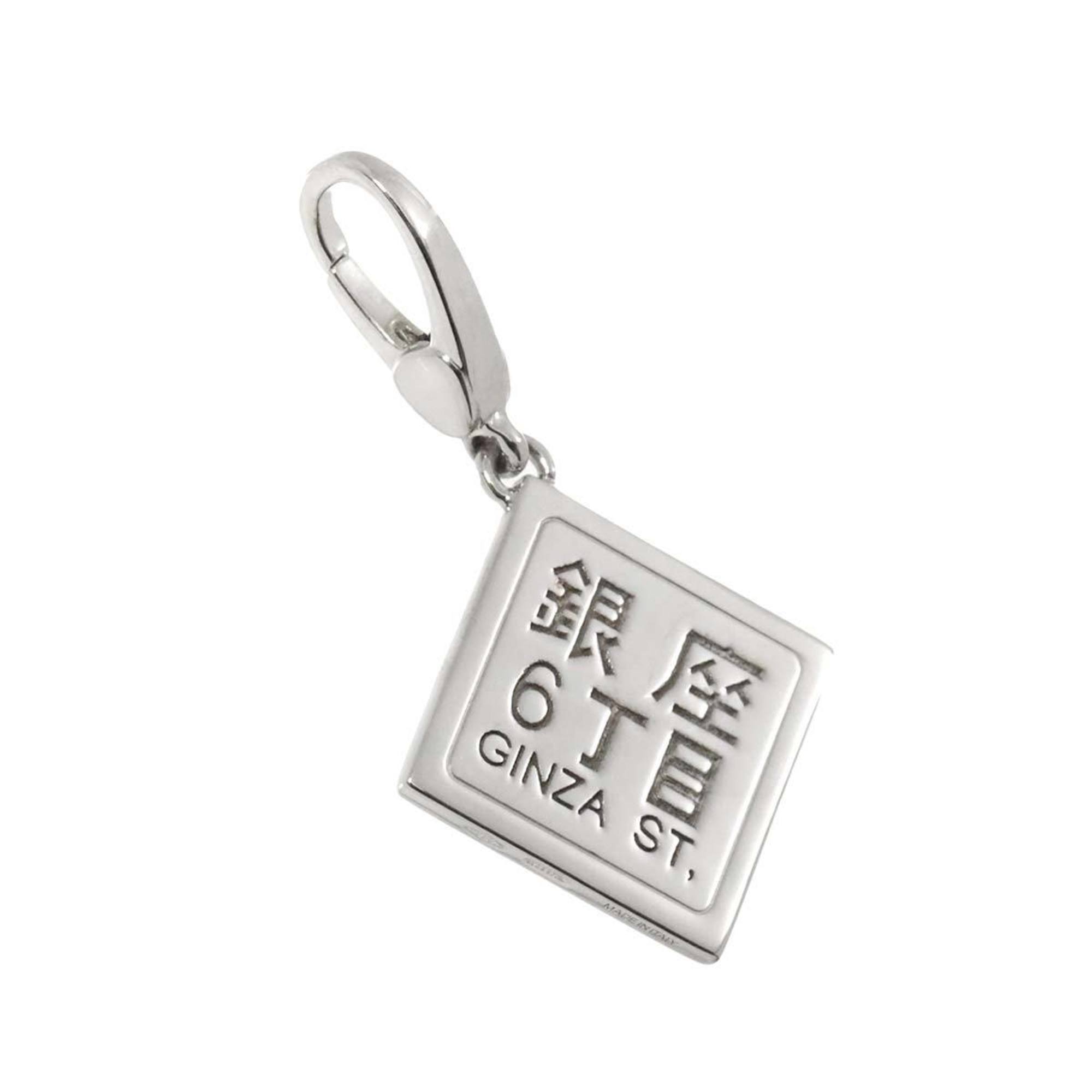 BVLGARI Ginza 6-chome Charm K18WG White Gold 750 Pendant Top