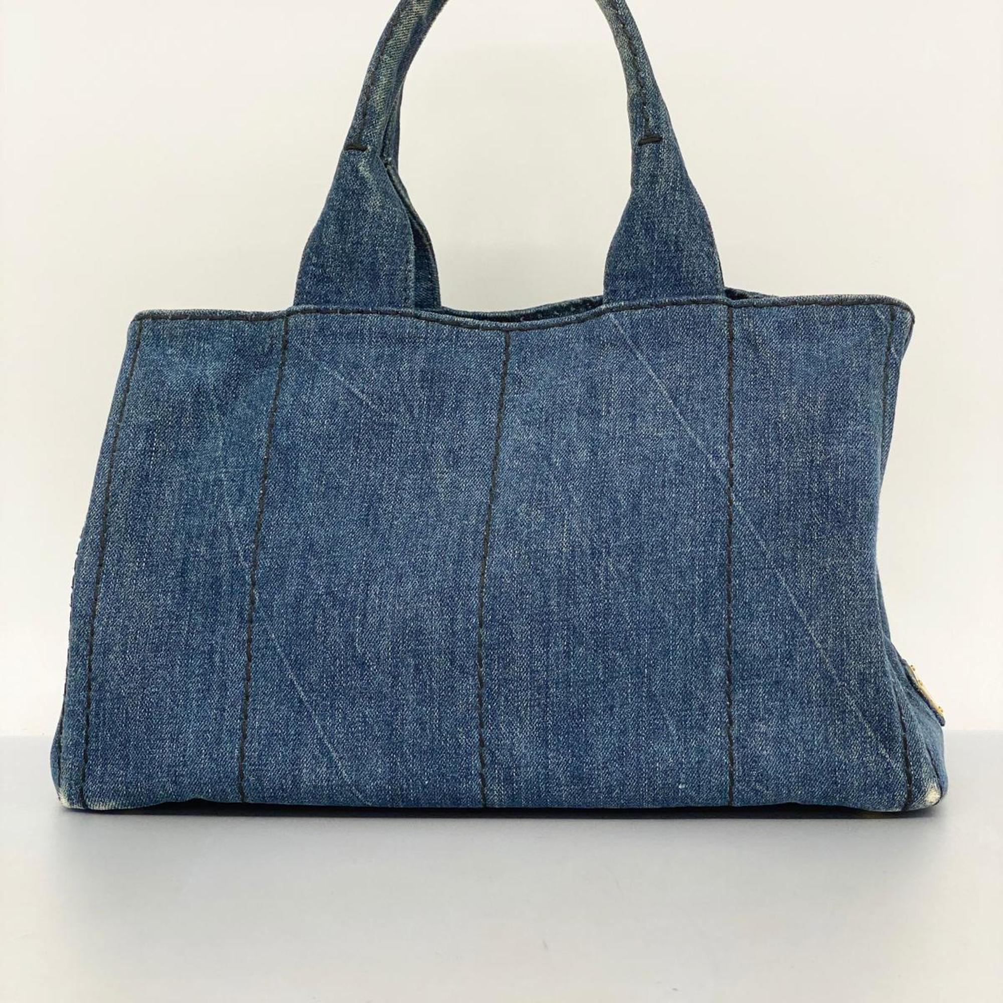 Prada tote bag canapa denim blue ladies