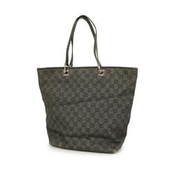 Gucci Tote Bag 31243 Denim Grey Black Women's