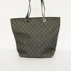 Gucci Tote Bag 31243 Denim Grey Black Women's