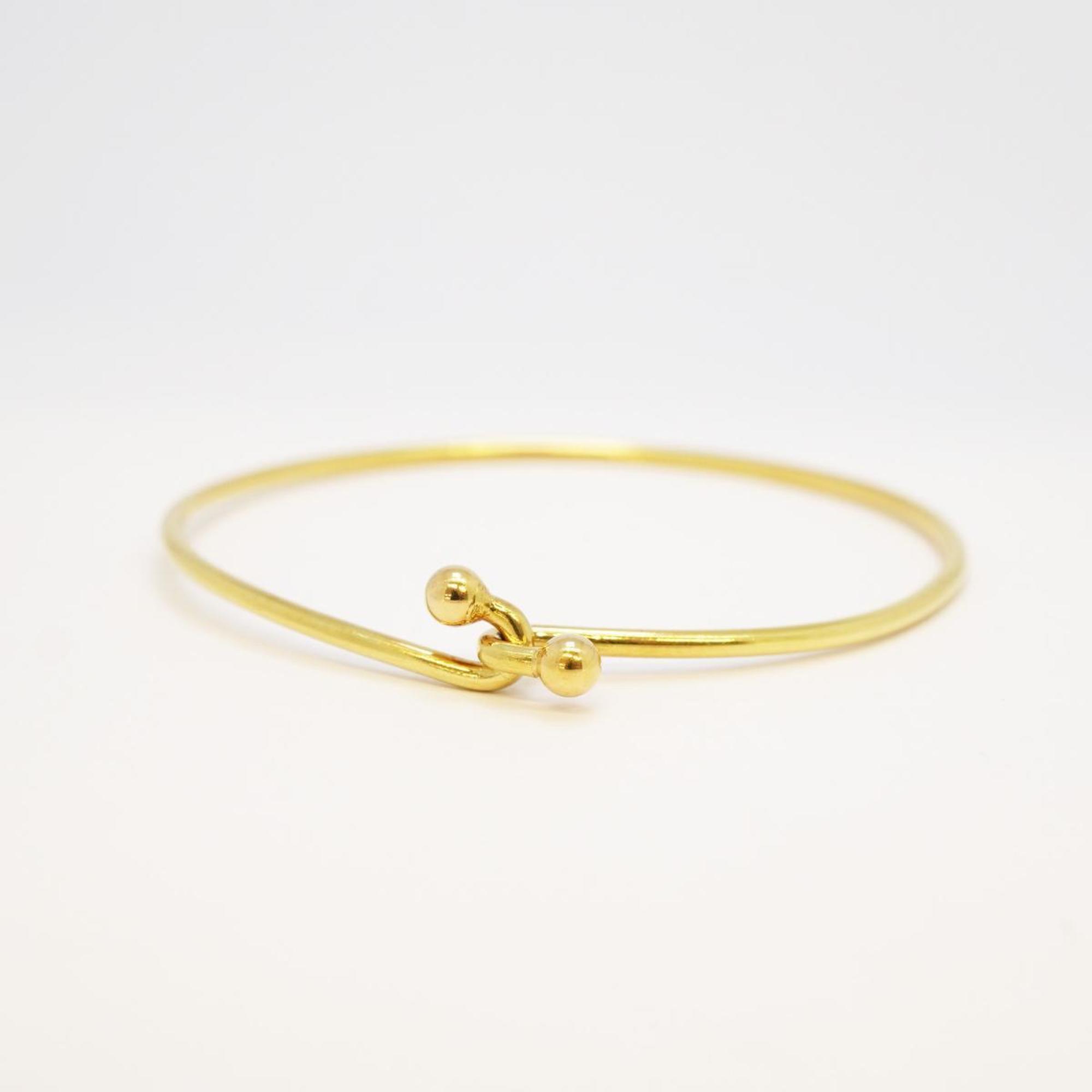 Tiffany Bracelet Double Hook K18YG Yellow Gold Men's Women's