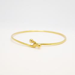 Tiffany Bracelet Double Hook K18YG Yellow Gold Men's Women's