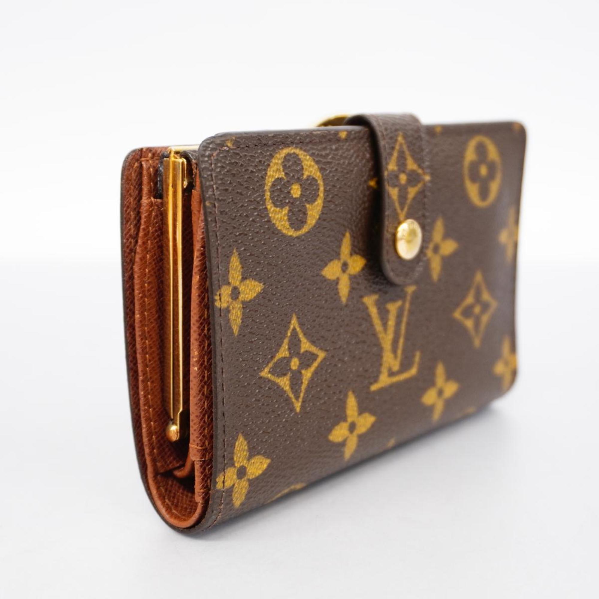 Louis Vuitton Wallet Monogram Porte Monnaie Biennois M61663 Brown Women's